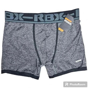 RBX Boxer Briefs  Heathered Black 6" inseam NWT Large